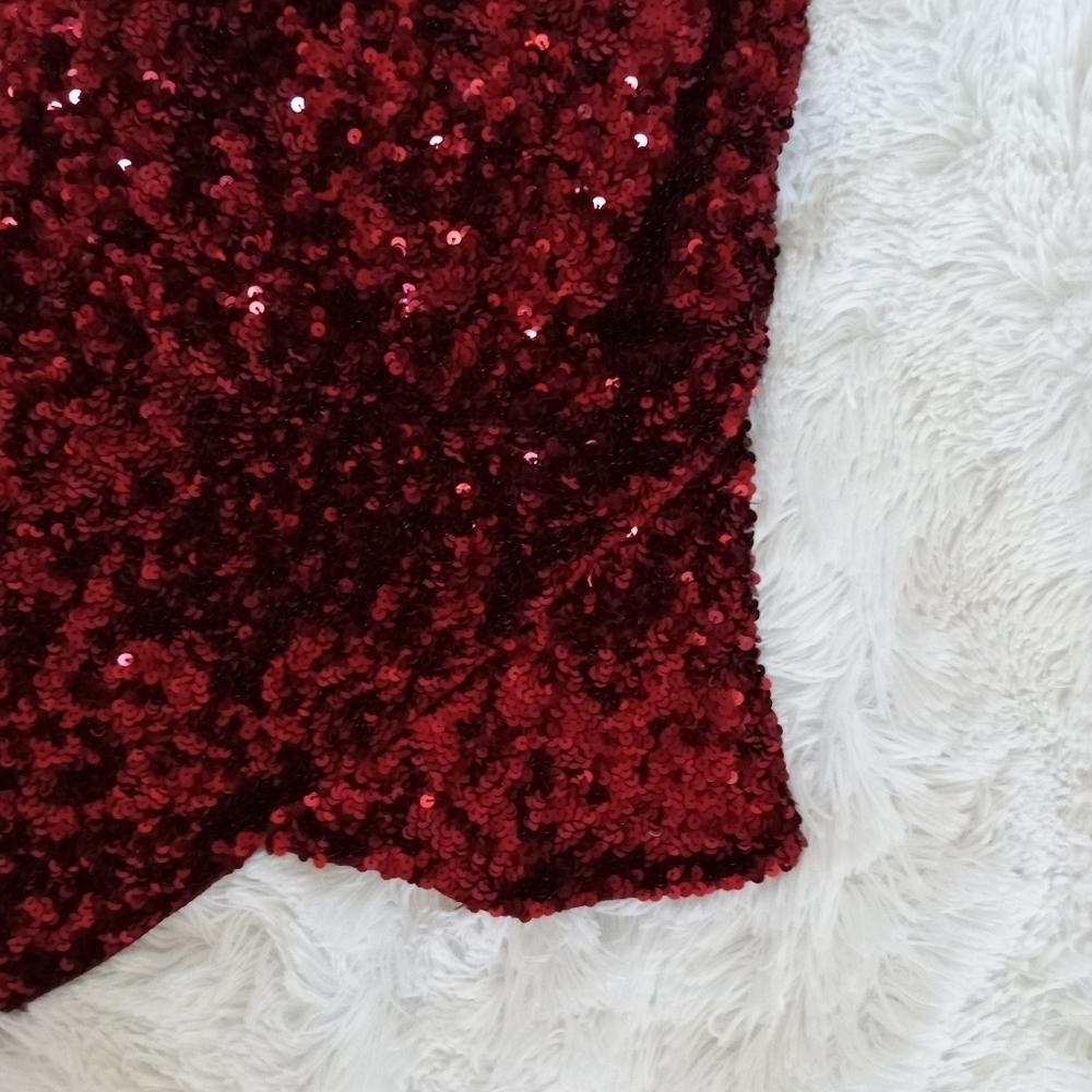 Cache Red Sequin Camisole - Picture 4 of 7